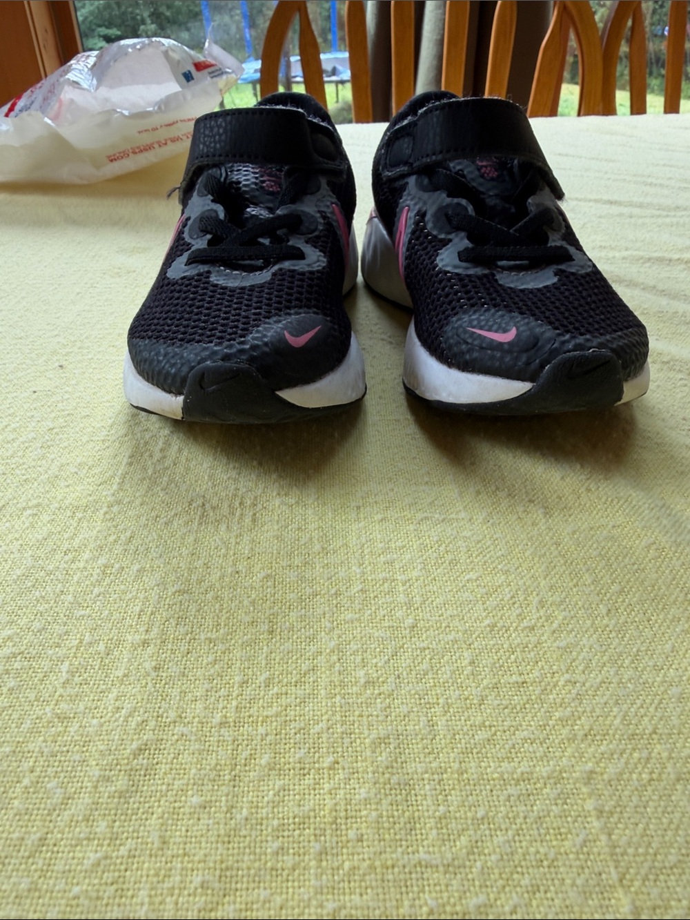 Nike Kids Black and Pink Athletic Sneakers